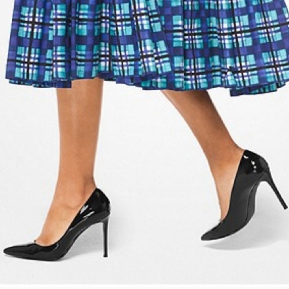 Michael Kors Collection Greta heels in Patton Leather Made in Italy …
